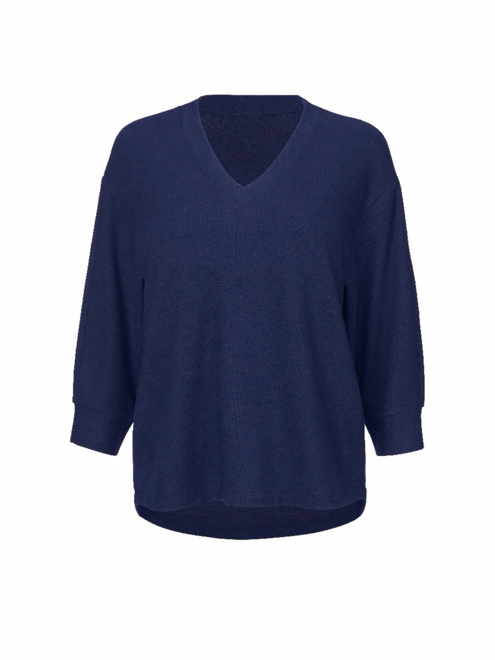 CAbi Deep Navy V-Neck Cozy Knit Top